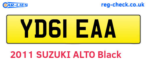 YD61EAA are the vehicle registration plates.