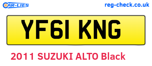 YF61KNG are the vehicle registration plates.