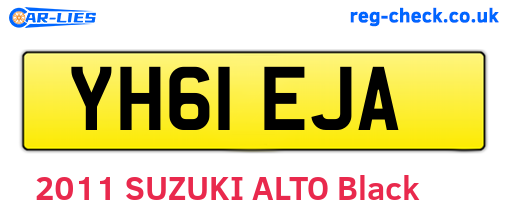 YH61EJA are the vehicle registration plates.