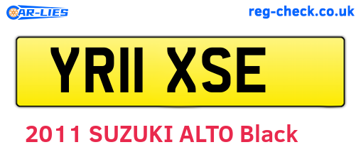 YR11XSE are the vehicle registration plates.