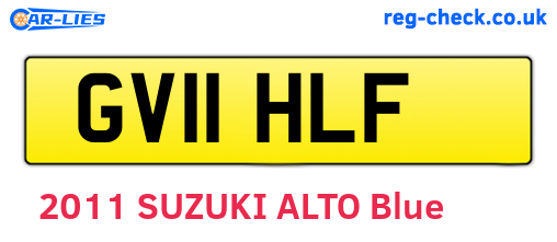 GV11HLF are the vehicle registration plates.