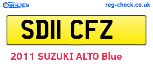 SD11CFZ are the vehicle registration plates.
