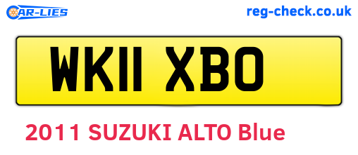 WK11XBO are the vehicle registration plates.