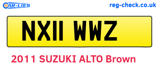 NX11WWZ are the vehicle registration plates.