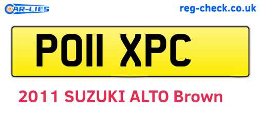 PO11XPC are the vehicle registration plates.