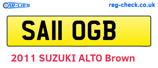 SA11OGB are the vehicle registration plates.