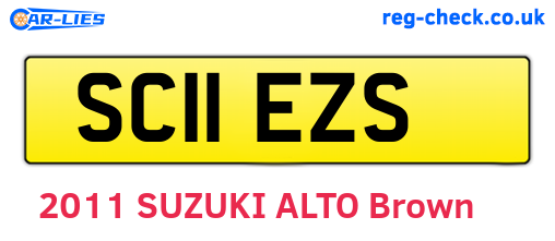 SC11EZS are the vehicle registration plates.
