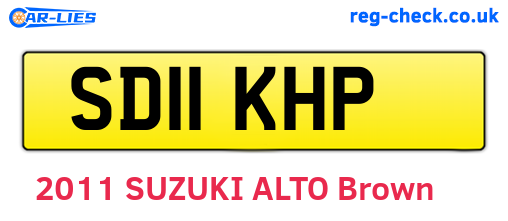 SD11KHP are the vehicle registration plates.