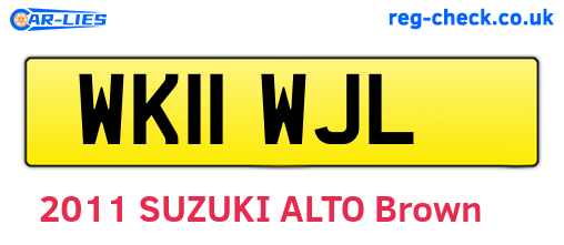 WK11WJL are the vehicle registration plates.