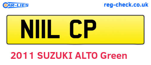 N11LCP are the vehicle registration plates.
