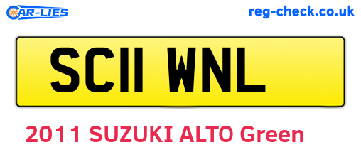 SC11WNL are the vehicle registration plates.