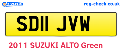 SD11JVW are the vehicle registration plates.