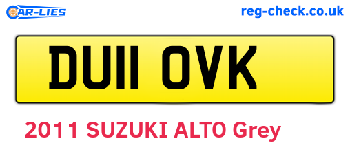 DU11OVK are the vehicle registration plates.