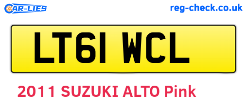LT61WCL are the vehicle registration plates.