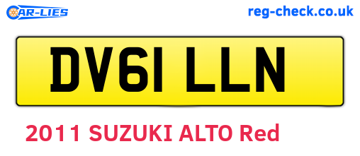 DV61LLN are the vehicle registration plates.