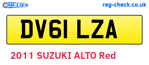 DV61LZA are the vehicle registration plates.