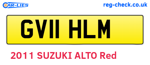 GV11HLM are the vehicle registration plates.