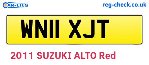 WN11XJT are the vehicle registration plates.