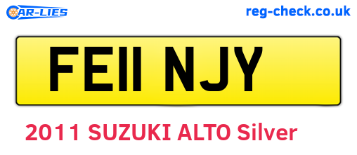 FE11NJY are the vehicle registration plates.