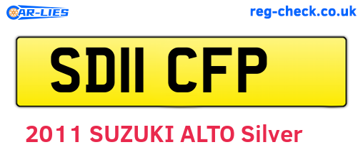 SD11CFP are the vehicle registration plates.