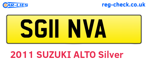 SG11NVA are the vehicle registration plates.