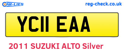 YC11EAA are the vehicle registration plates.