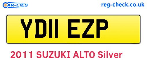 YD11EZP are the vehicle registration plates.