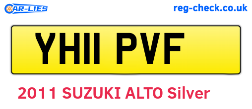 YH11PVF are the vehicle registration plates.