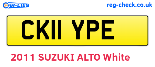 CK11YPE are the vehicle registration plates.