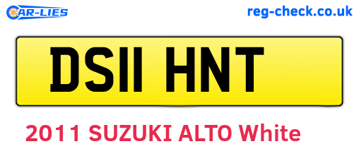 DS11HNT are the vehicle registration plates.