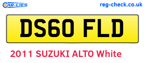 DS60FLD are the vehicle registration plates.