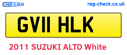 GV11HLK are the vehicle registration plates.