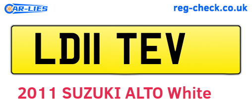 LD11TEV are the vehicle registration plates.
