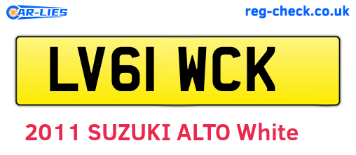 LV61WCK are the vehicle registration plates.