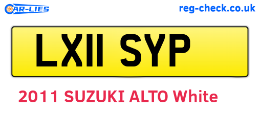 LX11SYP are the vehicle registration plates.