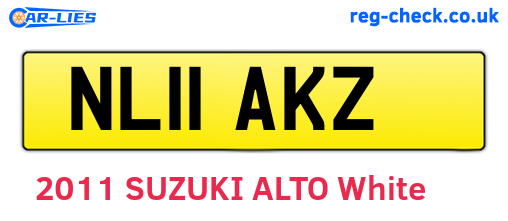 NL11AKZ are the vehicle registration plates.