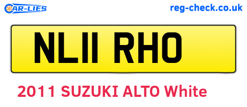NL11RHO are the vehicle registration plates.