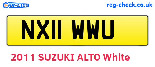 NX11WWU are the vehicle registration plates.