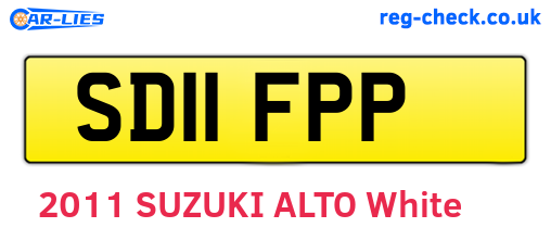 SD11FPP are the vehicle registration plates.