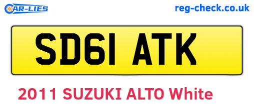 SD61ATK are the vehicle registration plates.