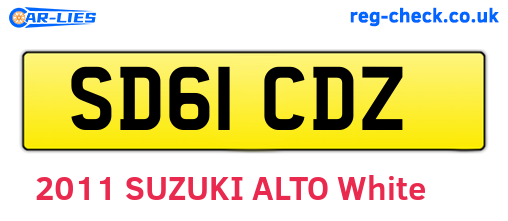 SD61CDZ are the vehicle registration plates.