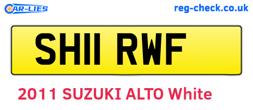 SH11RWF are the vehicle registration plates.