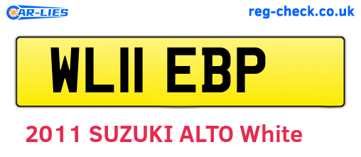 WL11EBP are the vehicle registration plates.