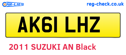 AK61LHZ are the vehicle registration plates.