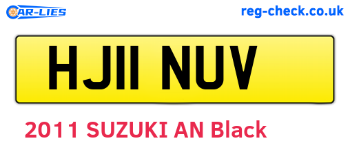 HJ11NUV are the vehicle registration plates.