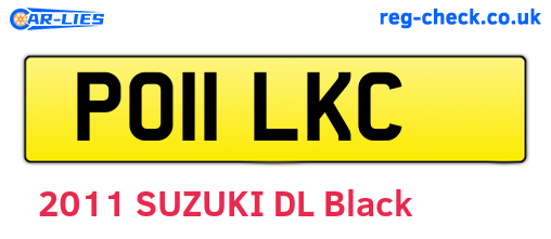 PO11LKC are the vehicle registration plates.