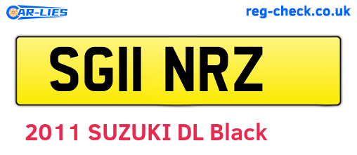 SG11NRZ are the vehicle registration plates.