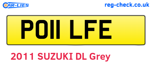PO11LFE are the vehicle registration plates.