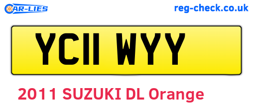 YC11WYY are the vehicle registration plates.