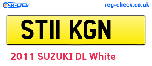 ST11KGN are the vehicle registration plates.